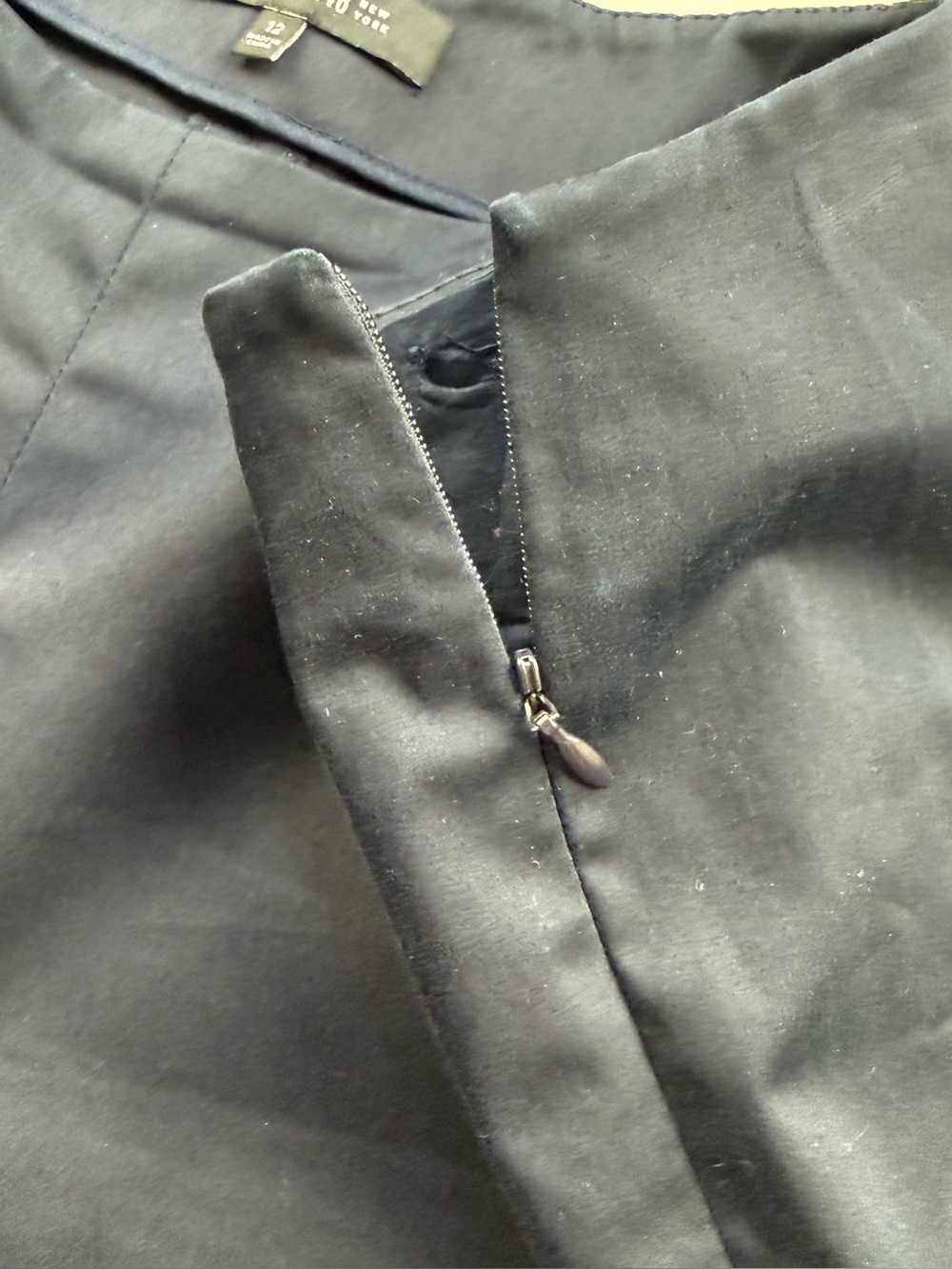 Lafayette 148 New York Women’s Navy Cotton Stretch Side Zip Pants 12 Large - Picture 5 of 9